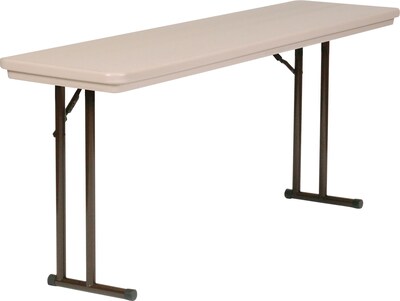 Fixed-Height Brown Folding Table