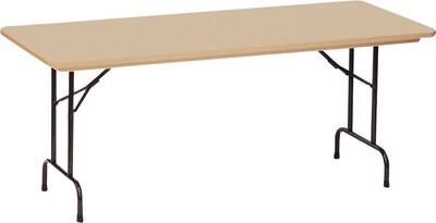 Correll® 30D x 60L Heavy Duty Plastic Folding Table; Mocha Granite Top