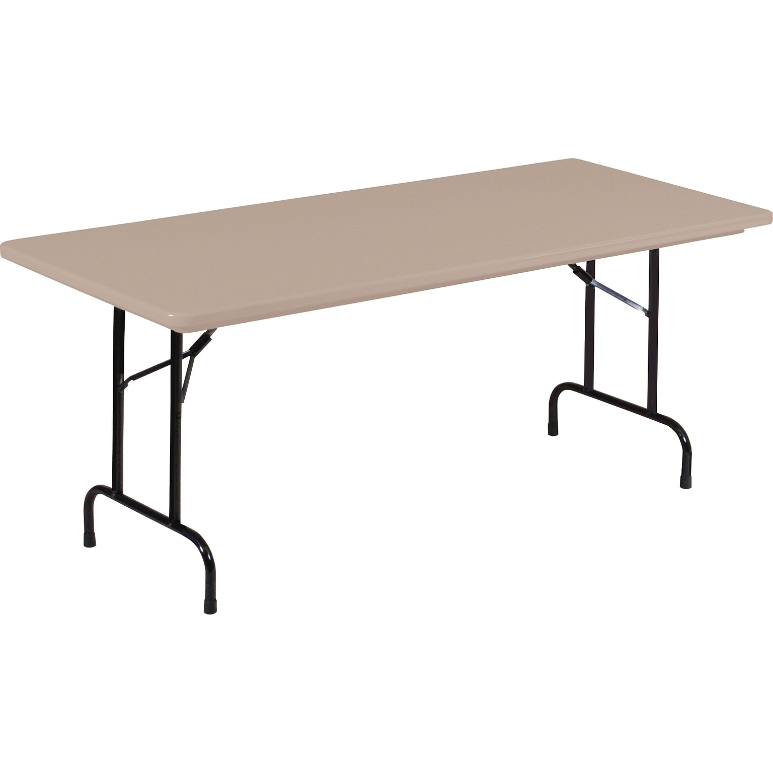 Correll® 30D x 72L Heavy Duty Plastic Folding Table; Mocha Granite Top