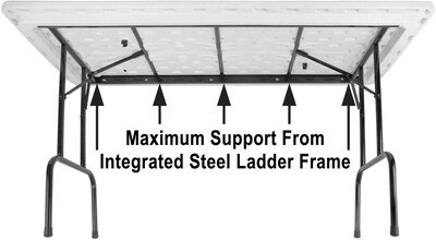 29x96x30 Lt. Grey/Black Folding Table