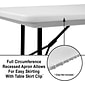 Correll® 30"D x 96"L Heavy Duty Plastic Folding Table; Gray Granite Top