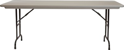 Correll® 30D x 72L Heavy Duty Adjustable Height Plastic Folding Table; Gray Granite Top