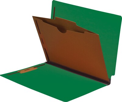 Medical Arts Press® End-Tab Tuf-Files; Divider- 1-Pocket Divider, 1 1/2", Green, 50/Box