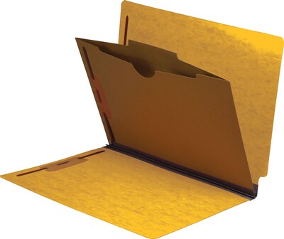 Medical Arts Press® End-Tab Tuf-Files; Divider- 1-Pocket Divider, 1 1/2, Yellow, 10/Box