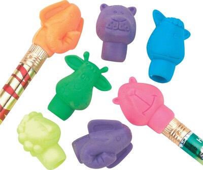 SmileMakers® Animal Pencil Top Erasers, 144 Pcs