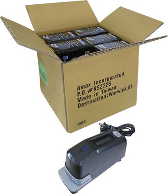 Bostitch Automatic Electric Desktop Stapler, Black, 6/Carton