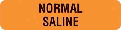 Drug Syringe Medical Labels, Normal Saline, 0.31 x 1.25 inch, 500 Labels