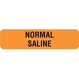 Drug Syringe Medical Labels, Normal Saline, 0.31 x 1.25 inch, 500 Labels
