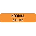 Drug Syringe Medical Labels, Normal Saline, 0.31 x 1.25 inch, 500 Labels