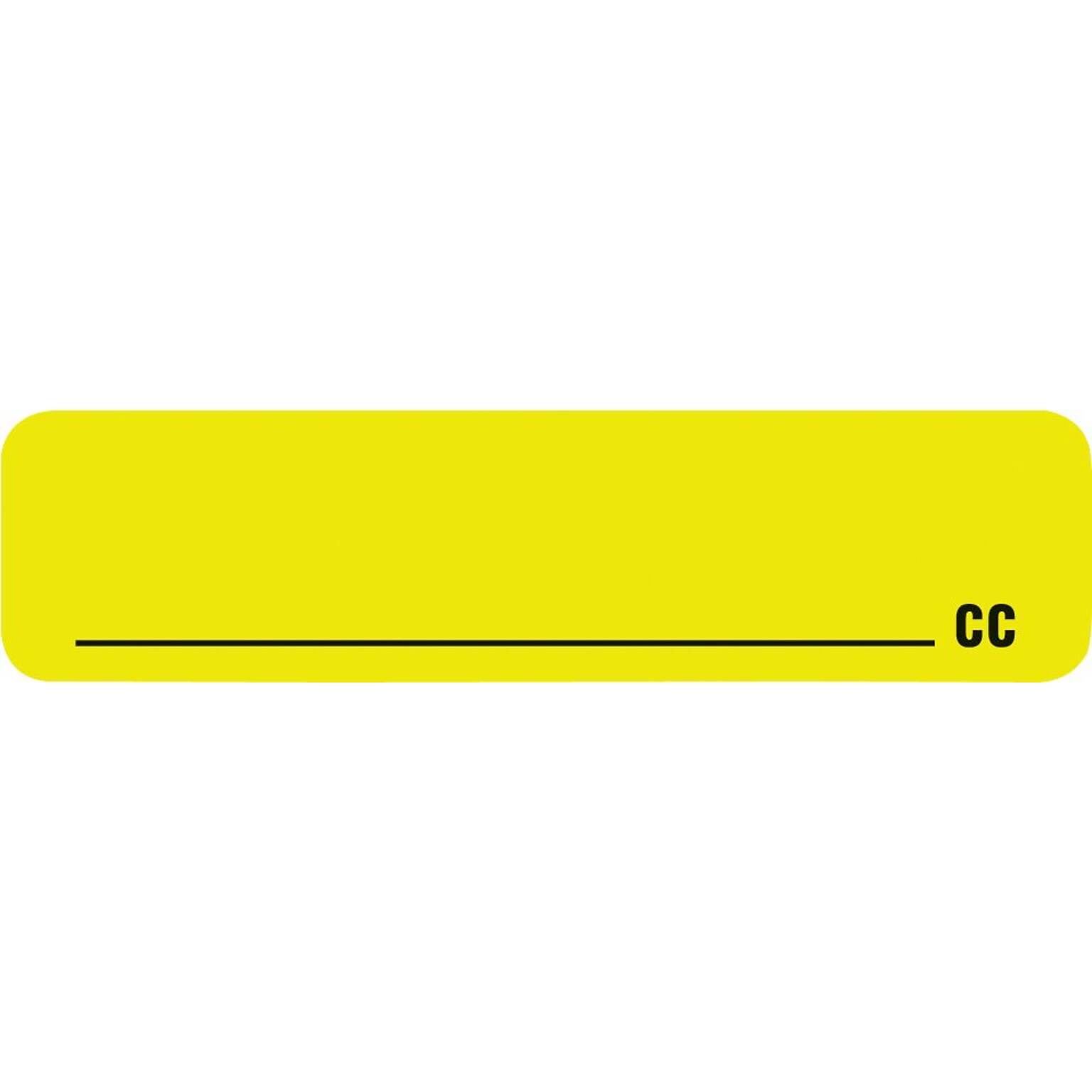 Drug Syringe Medical Labels, CC, 0.31 x 1.25 inch, 500 Labels