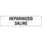 Drug Syringe Medical Labels, Heparinized Saline, 0.31 x 1.25 inch, 500 Labels