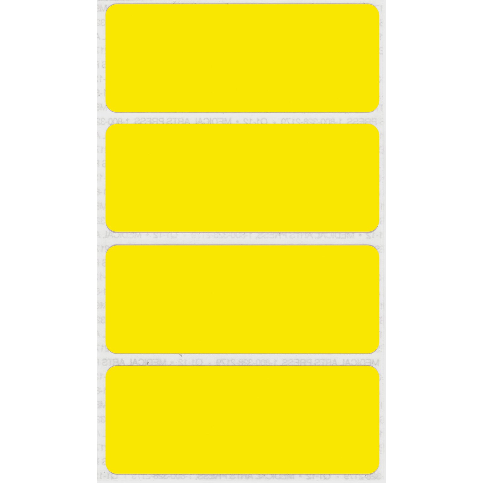 See-Thru Full Color Label Protectors, Yellow