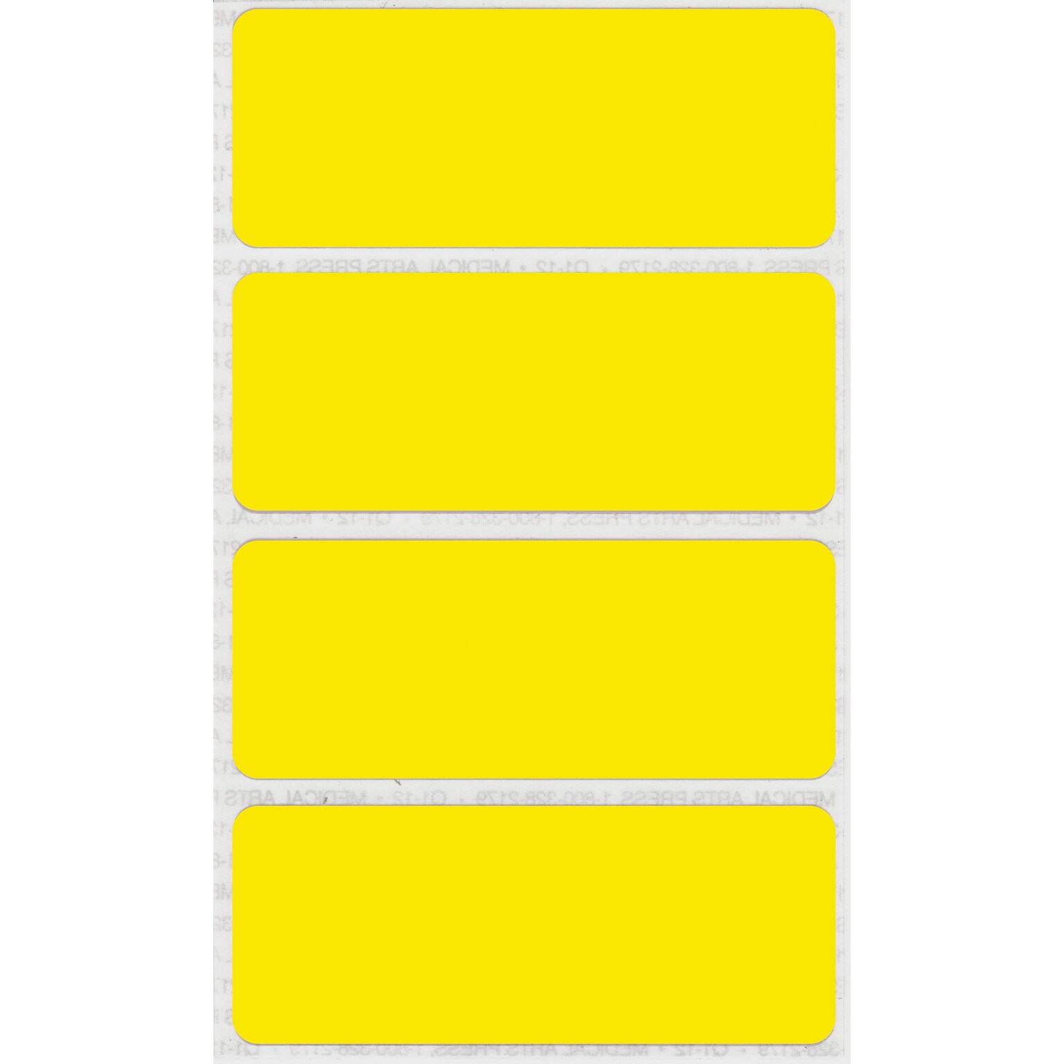 See-Thru Full Color Label Protectors, Yellow