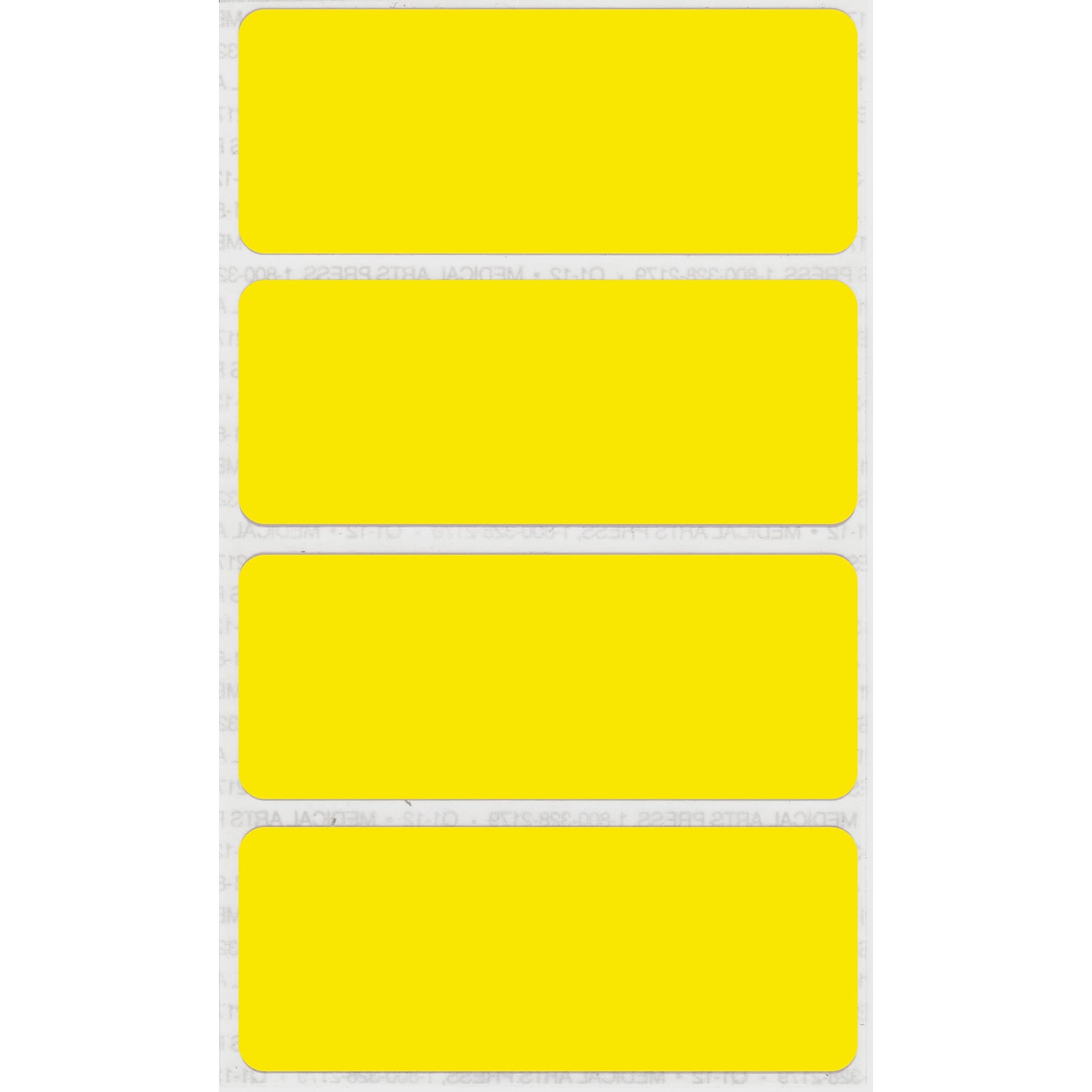 See-Thru Full Color Label Protectors, Yellow