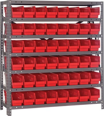 Quantum Storage Systems 18 x 36 x 39 Shelf Bins Unit, Red (1839-103-R)