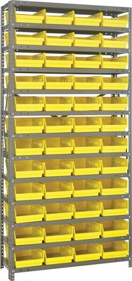 Quantum Storage Systems Shelf Bin Unit, 12 x 36 x 75, Yellow (1275-107-Y)