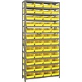 Quantum Storage Systems Shelf Bin Unit, 12 x 36 x 75, Yellow (1275-107-Y)