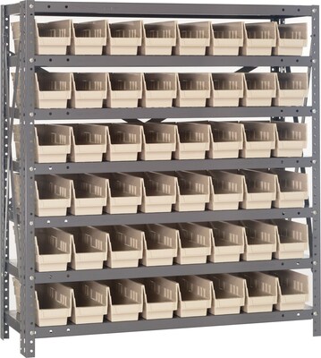Quantum Storage Systems Shelf Bin Unit, 18 x 36 x 39, Ivory (1839-103-I)