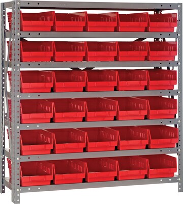 Quantum Storage Systems 18 x 36 x 39 Shelf Bins Unit, Red (1839-104-R)