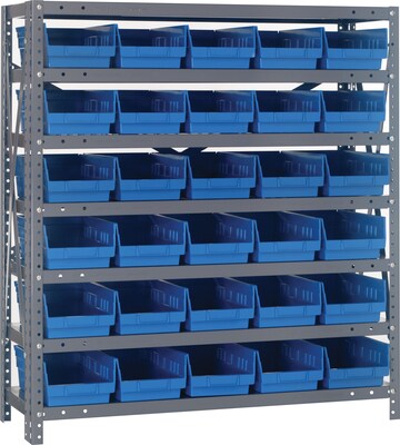 Quantum Storage Systems 18 x 36 x 39 Shelf Bins Unit, Blue (1839-104-B)