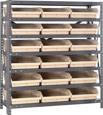 Quantum Storage Systems 18 x 36 x 39 Shelf Bins Unit, Ivory (1839-110-I)