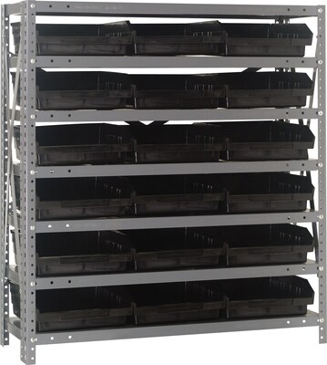 Quantum Storage Systems 18 x 36 x 39 Shelf Bins Unit, Black (1839-110-Bk)
