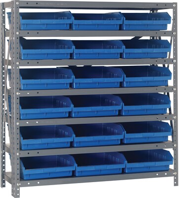 Quantum Storage Systems Shelf Bin Unit, 18 x 36 x 39, Blue (1839-110-B)
