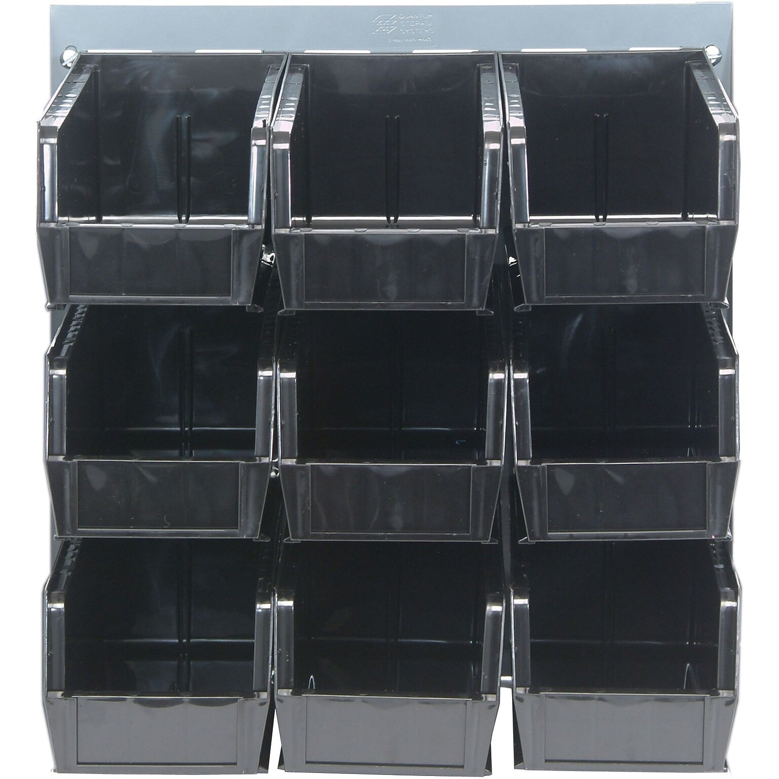 Quantum Storage Systems 18L x 19H Louvered Panels With Bins, 9/Carton (QLP1819-230-9BK)