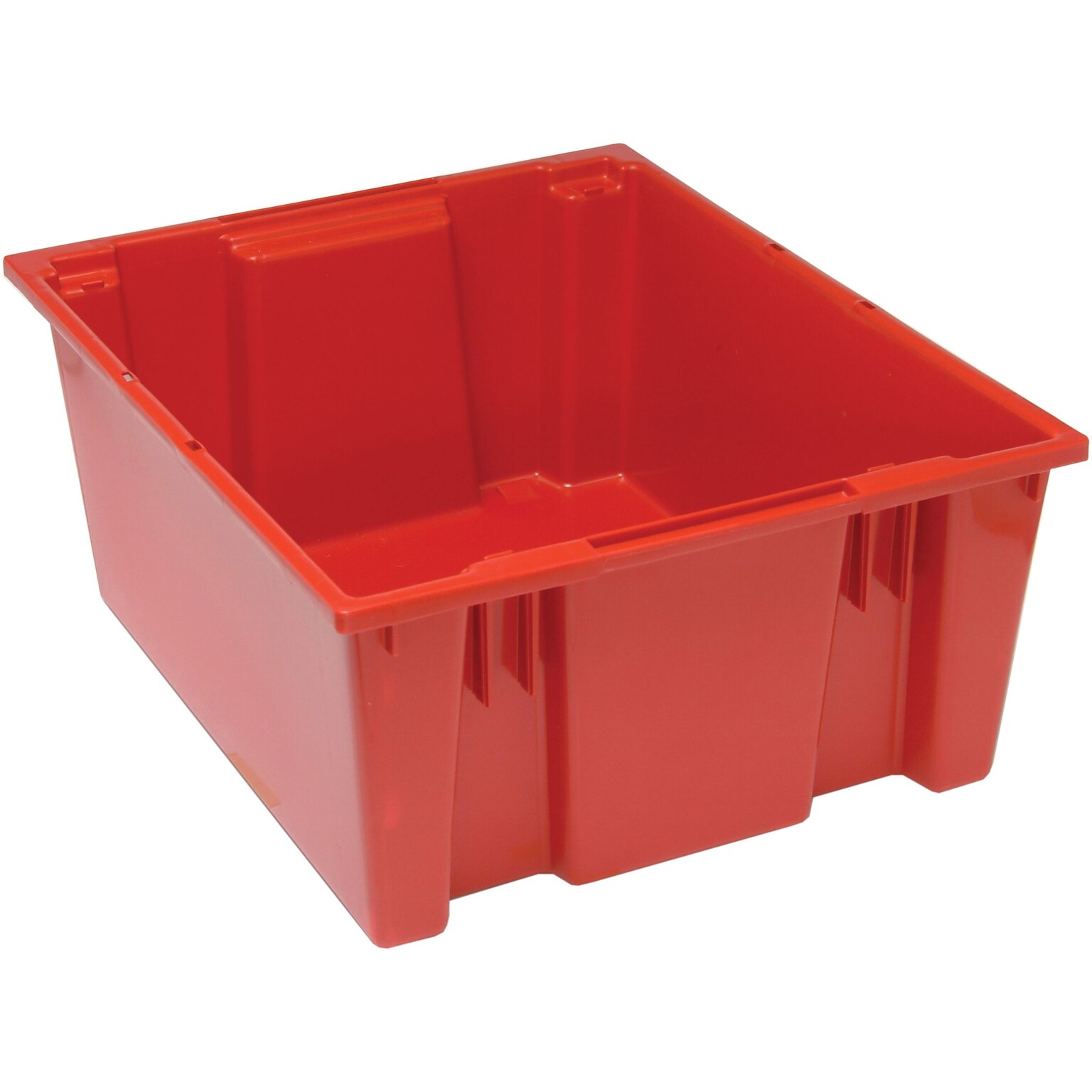 Quantum Storage Systems 23-1/2 x 19-1/2 x 10 Stack and Nest Bin, Red, 3/Carton (SNT225RDCS)
