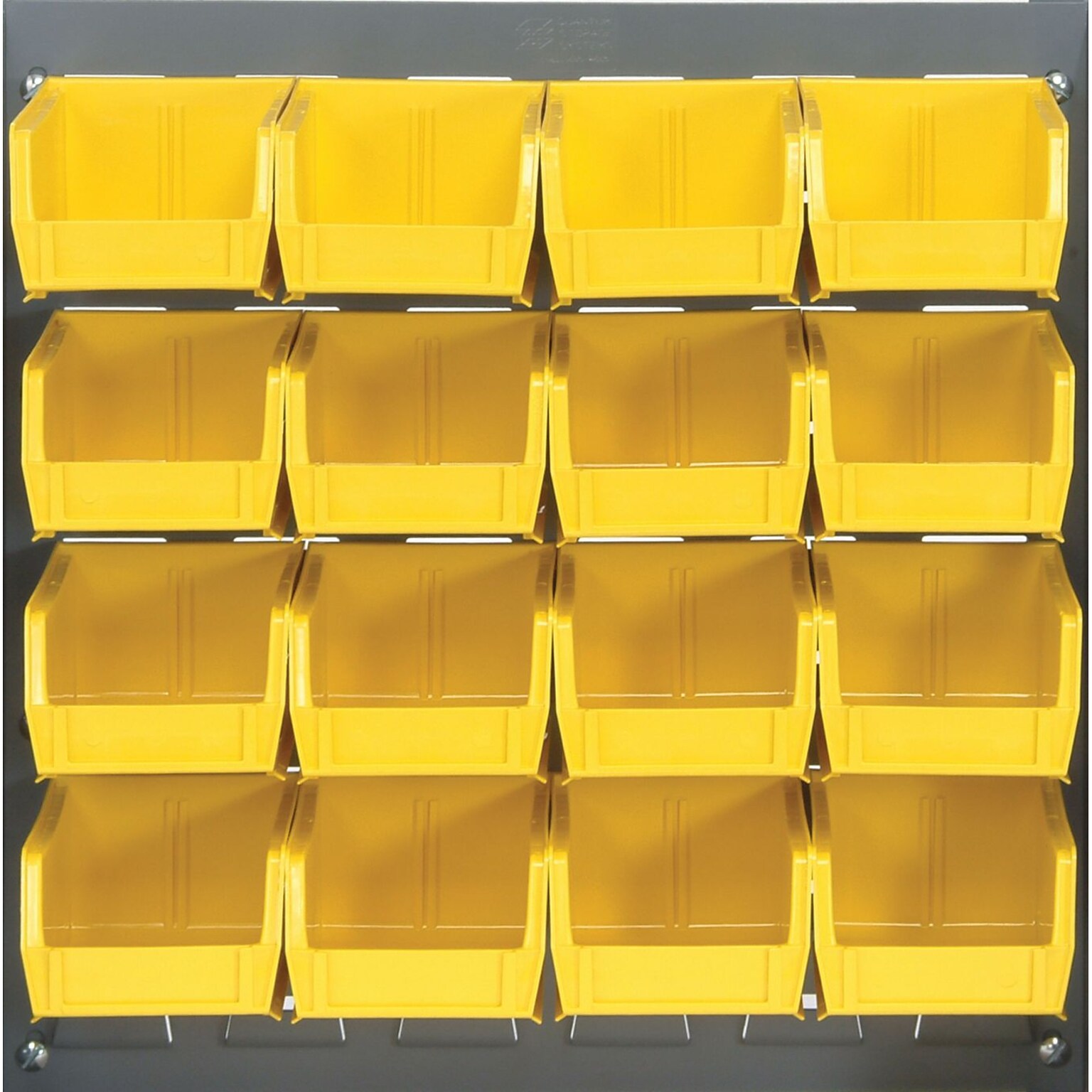 Quantum Storage Systems 18L x 19H Louvered Panels With Bins, Yellow, 16/Carton (QLP1819-210-16Y)