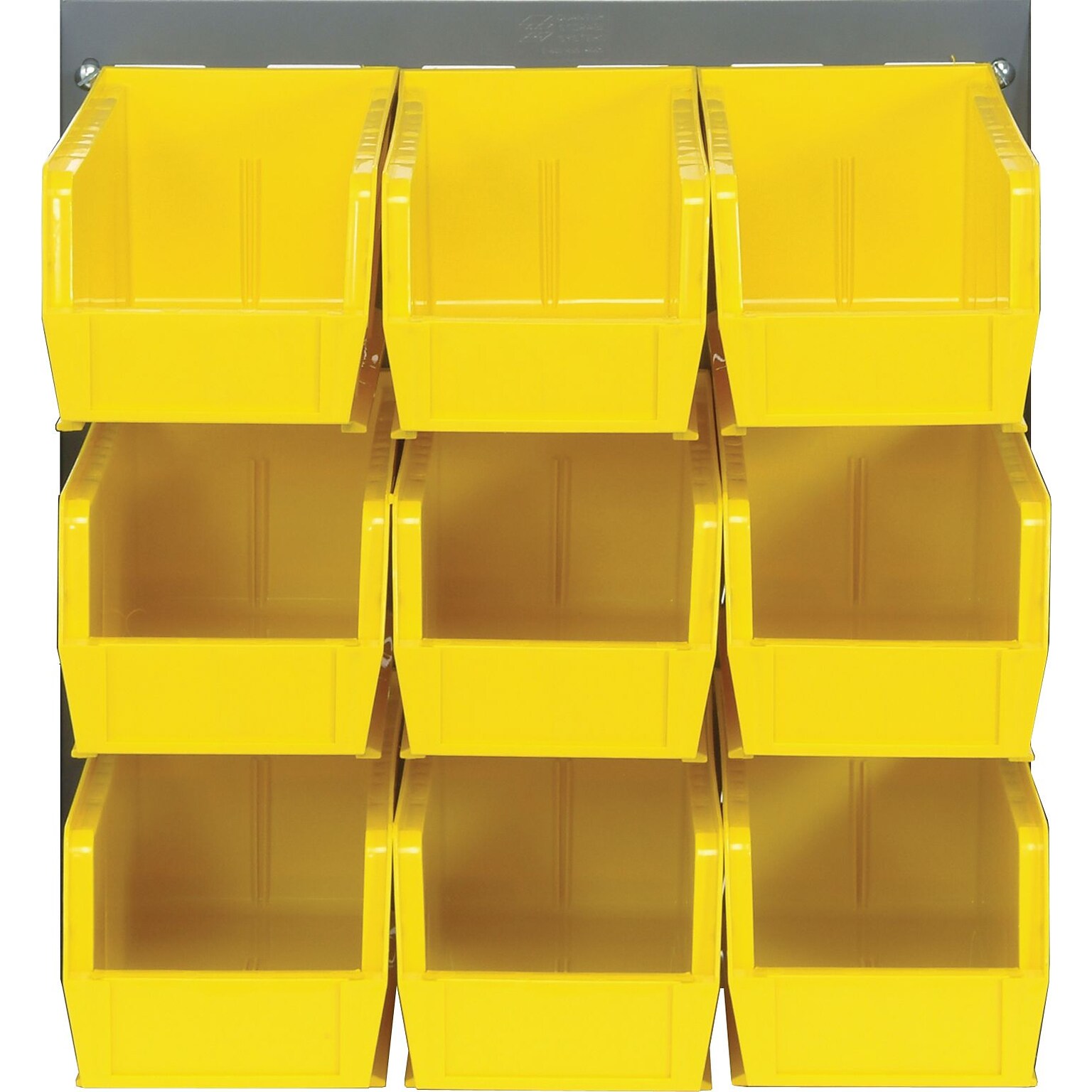 Quantum Storage Systems 18L x 19H Louvered Panels With Bins, Yellow, 9/Carton (QLP1819-230-9-Y)