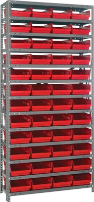 Quantum Storage Systems 18 x 36 x 75 Shelf Bin Unit, Red (1875-108-R)