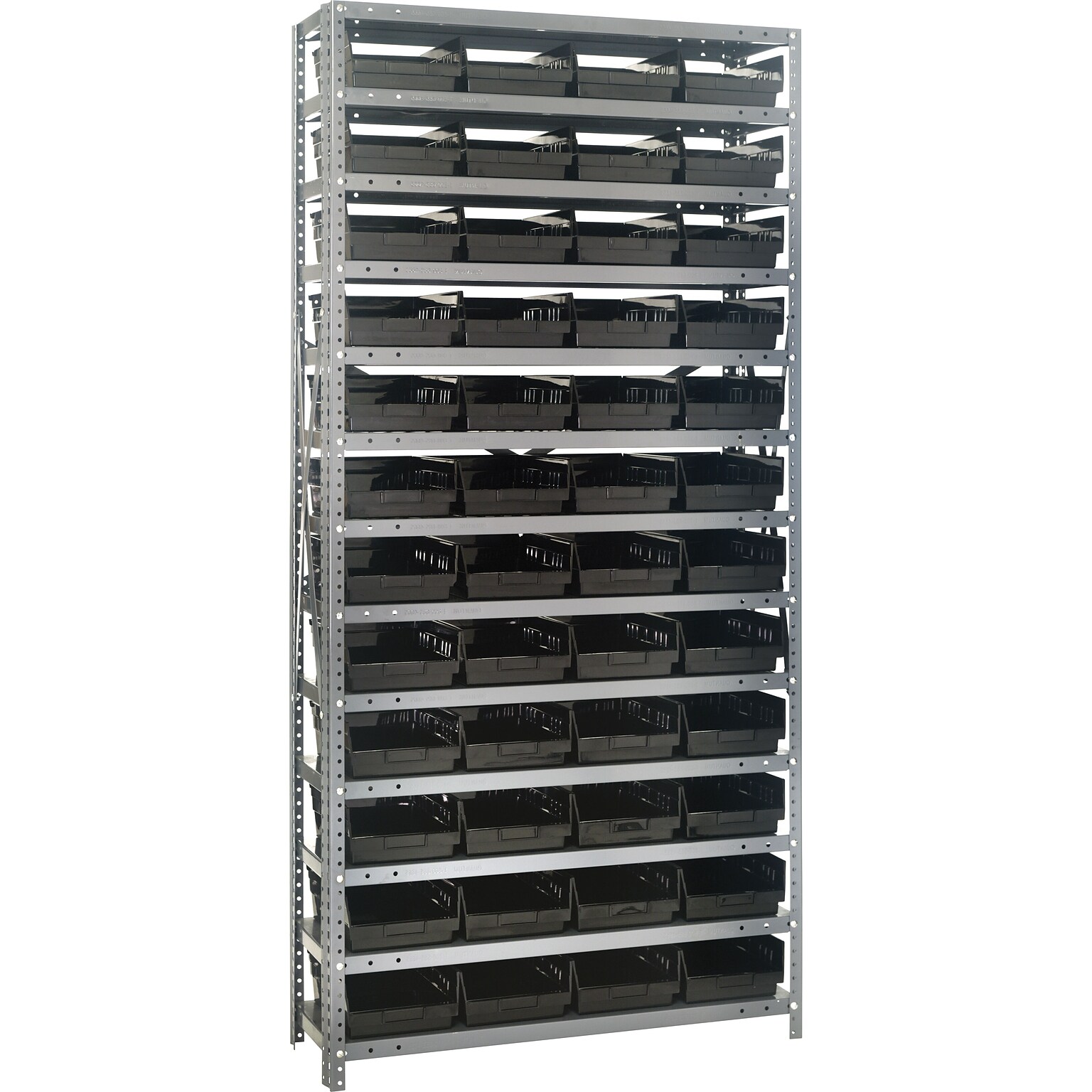 Quantum Storage Systems 18 x 36 x 75 Shelf Bin Unit, Black, 48/Carton (1875-108-Bk)