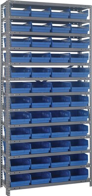 Quantum Storage Systems Shelf Bin Unit  18 x 36 x 75, Blue (1875-108-B)