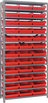 Quantum Storage Systems 18 x 36 x 75 Shelf Bin Unit, Red (1875-110-R)