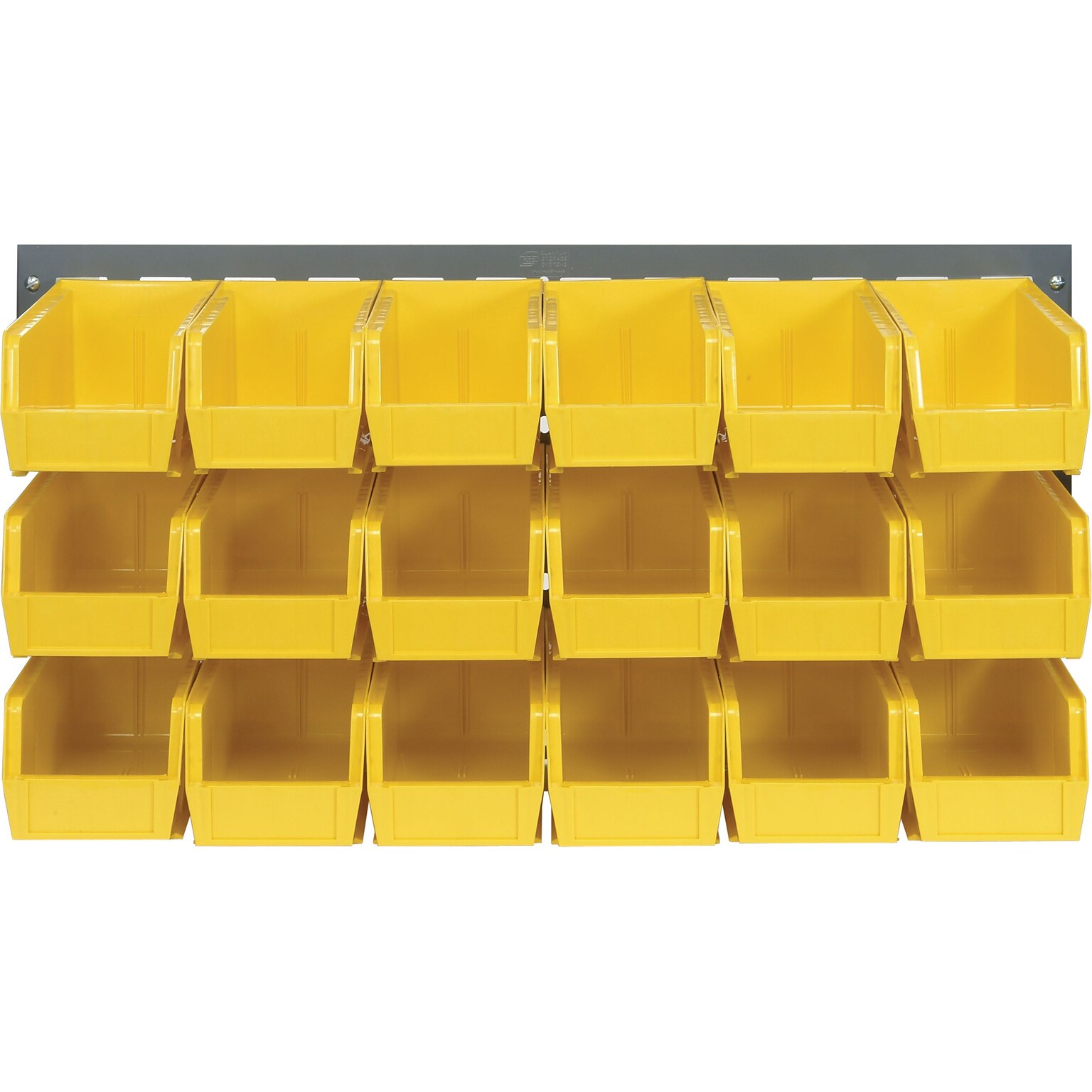 Quantum Storage Systems 36L x 19H Louvered Panels With Bins, Yellow, 18/Carton (QLP3619-230-18Y)