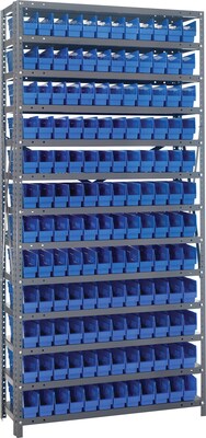 Quantum Storage Systems Shelf Bin Unit, 12 x 36 x 75, Blue (1275-100-B)
