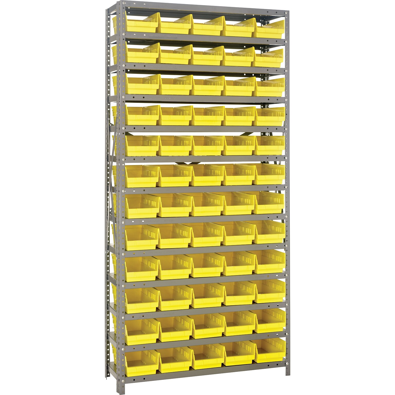 Quantum Storage Systems 12X36X75 Shelf Bin Unit, Yellow, 60/Carton (1275-102-Y)