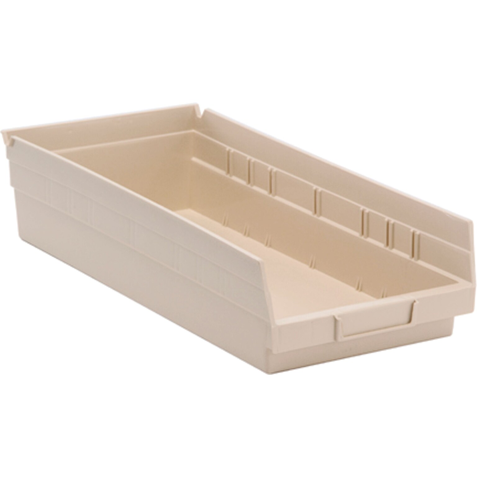 Quantum Storage Systems 17-7/8 x 8-3/8 x 4 Economy Shelf Bins, Yellow, 10/Carton (QSB108IVCS)