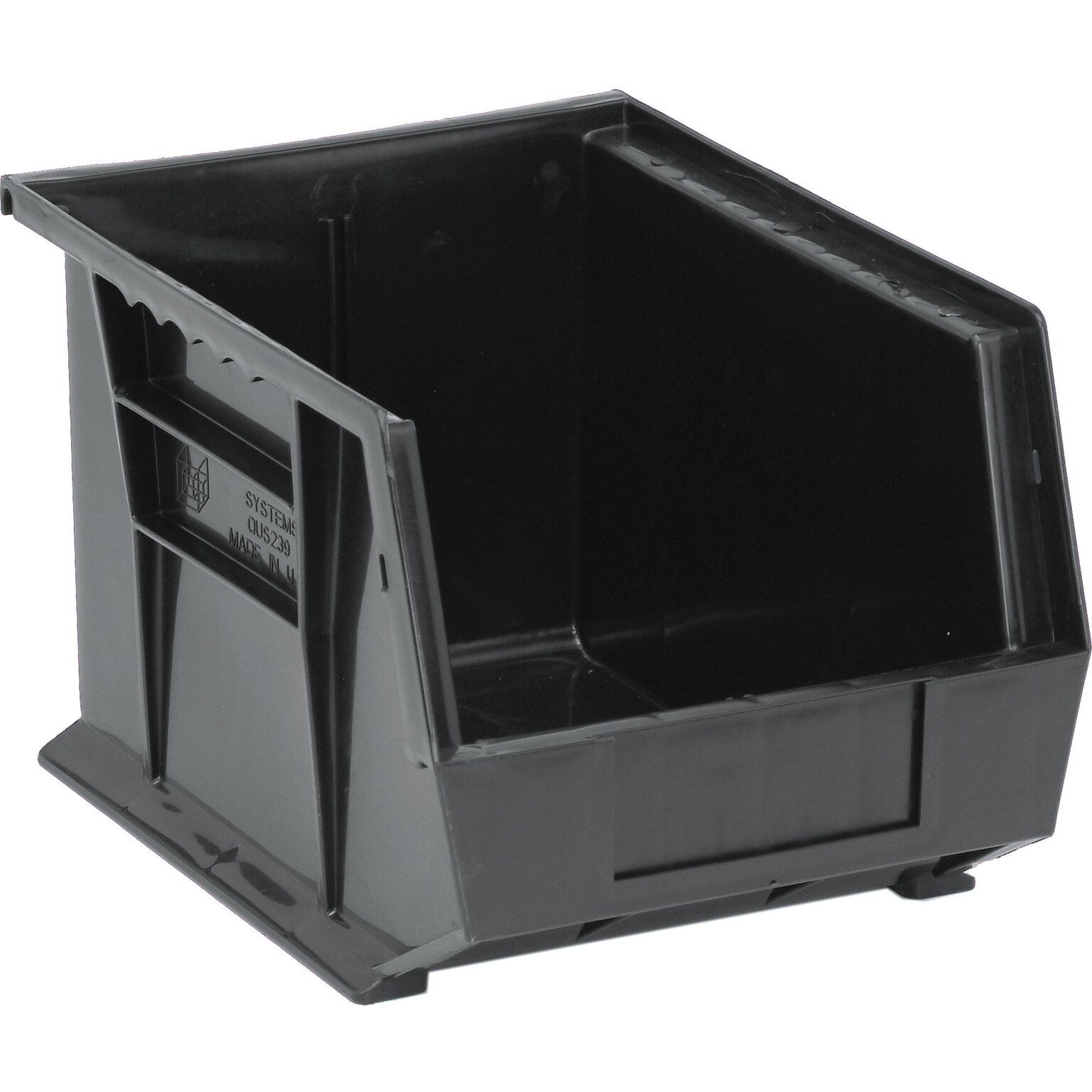 Quantum Storage Systems 10-3/4 x 8-1/4 x 7 Ultra Stack and Hang Bins, Black, 6/Carton (QUS239COCS)
