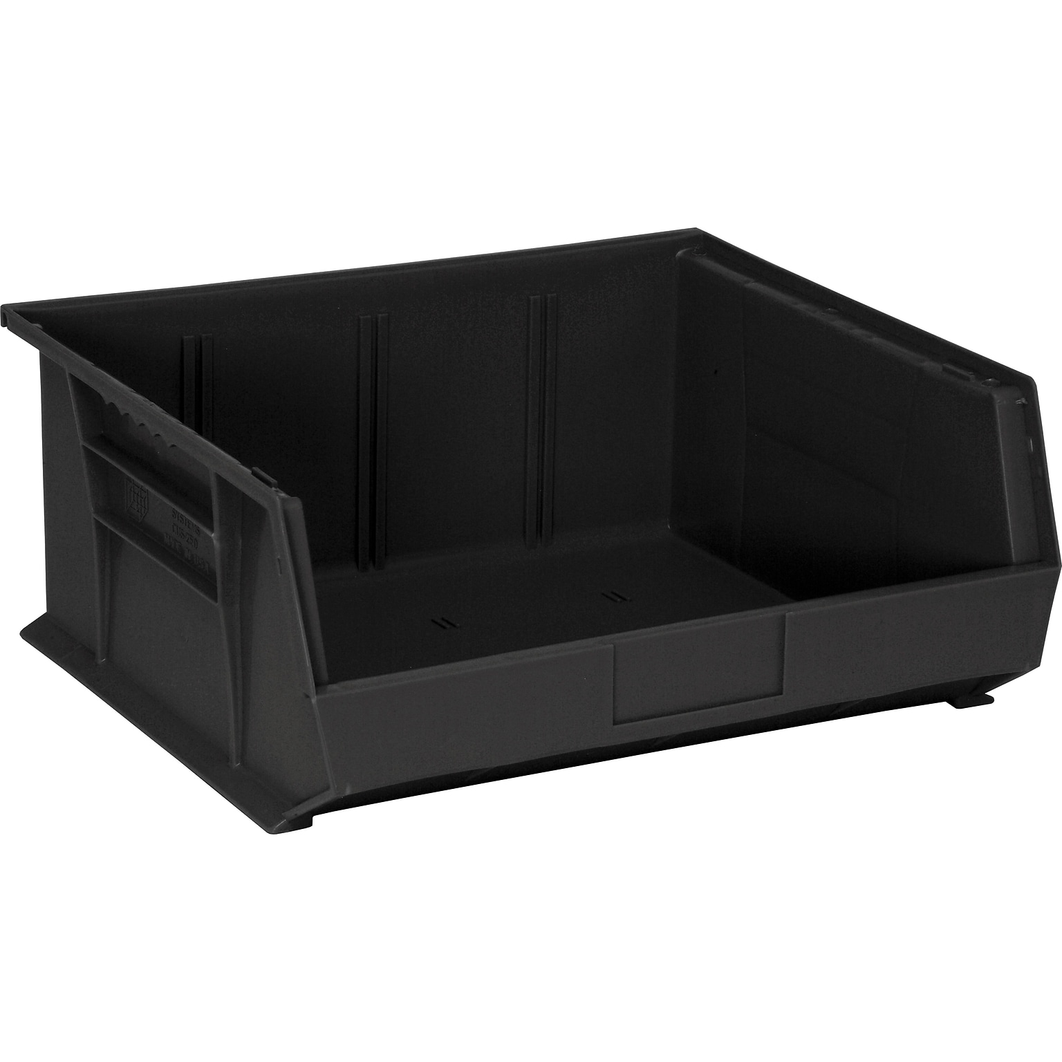 Quantum Storage Systems 14-3/4 x 16-1/2 x 7 Ultra Stack and Hang Bins, Black, 6/Carton (QUS250COCS)