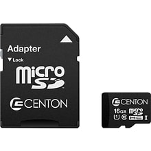 Centon 16GB microSD Memory Card with Adapter, Class 10 (S1MSDHU116G)