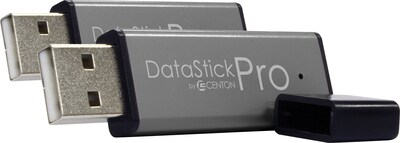 Centon MP Essentials USB 2.0 64GB Datastick Pro, Grey, 2 Pack