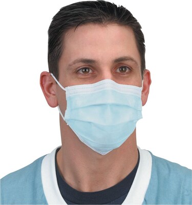 Crosstex® Protective Masks; Isofluid®, Earloop, Blue