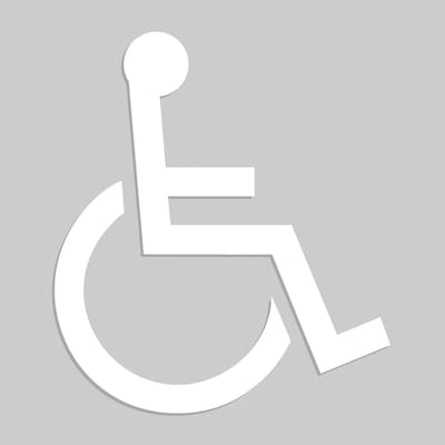 Accuform Floor Marking Stencil, WHEELCHAIR/HANDICAPPED SYMBOL, 24 x 24, Plastic (PMS200)