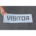 ACCUFORM SIGNS® Parking Lot Stencil, VISITOR, 4 Letters, Plastic, Each