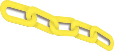 Accuform Plastic Chain for Use with BLOCKADE Stanchion Posts, 100, Yellow (PRC211YL)