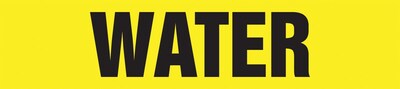 Accuform Self-Stick Pipe Marker, WATER, 1-1/2 to 2, Black/Yellow (RPK733SSB)
