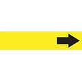 ACCUFORM SIGNS® Snap Tite™ Pipe Marker, (ARROW-SHORT), 1-1/2 to 2, Black/Yellow, Each