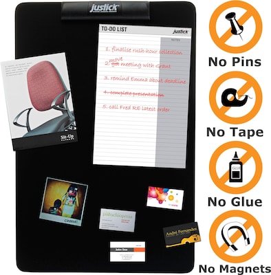 Justick Electro-Adhesion Display & Bulletin Board, Frameless, 16 x 24 (JB301-S)